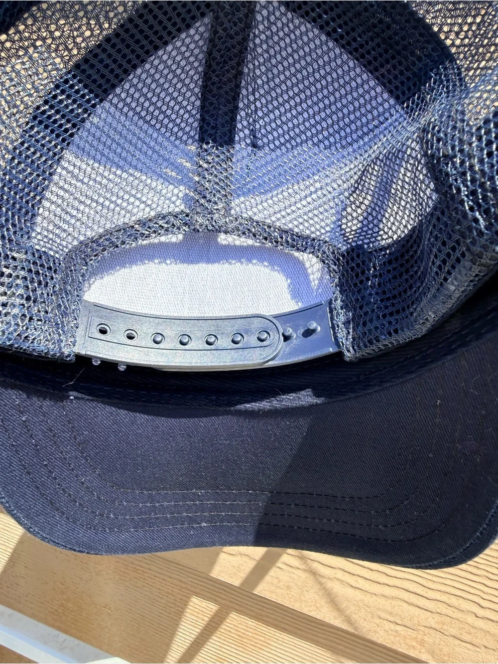 True Religion Navy Blue Logo Baseball Cap with Crystal Chain